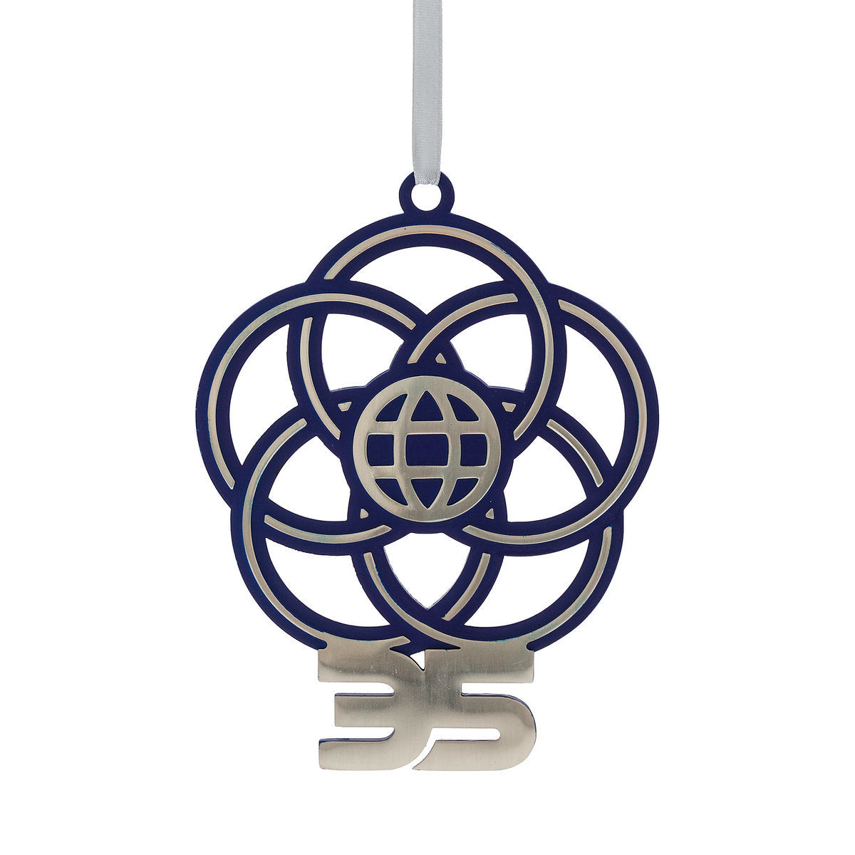Disney Epcot 35th Anniversary Ornament Metal Walt Disney World New
