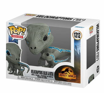 Funko POP! Movies Jurassic World Dominion Velociraptors Blue & Beta New With Box