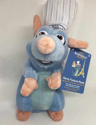 Disney Parks Remy's Ratatouille Adventure Talking Plush Also French New with Tag