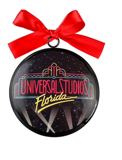 Universal Studios Florida Marquee Retro Ceramic Christmas Ornament New with Tag