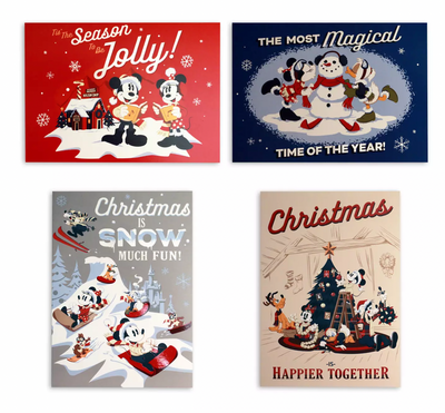 Disney Walt's Holiday Lodge Christmas is Happier Together 16 Greeting Cards New