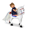 Annalee Dolls 2022 4th of July 7in Parade Horse with Girl Plush New with Tag