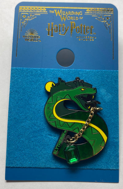 Universal Studios Slytherin Snake Locket Letter S Pin New with Card