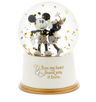 Hallmark Valentine Disney Mickey and Minnie My Heart Found You Snow Globe New