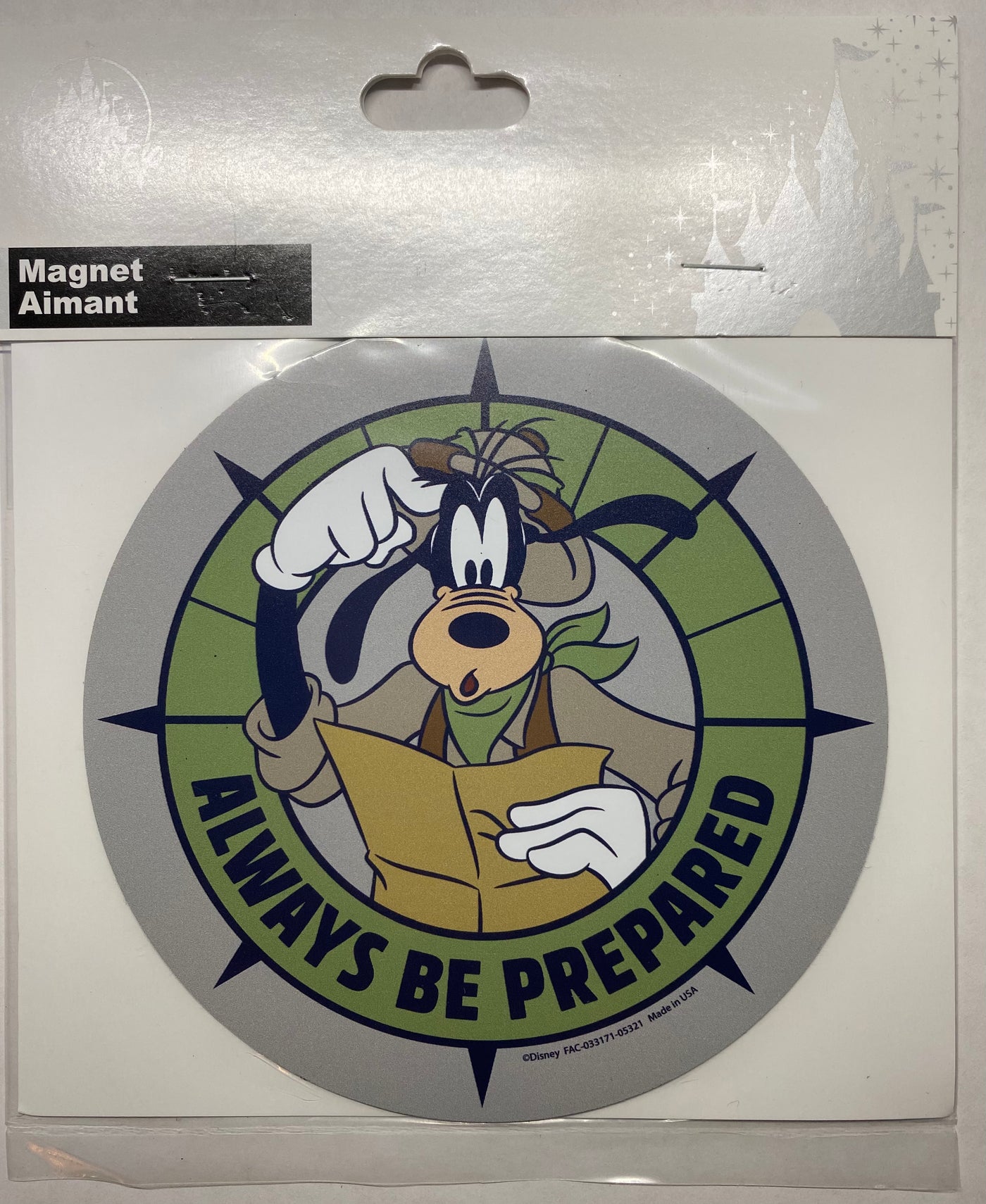 Disney Parks Animal Kingdom Goofy Safari Always be Prepared Magnet New Sealed