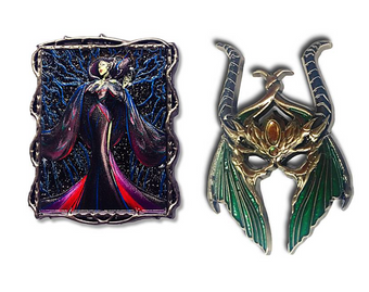 Disney Designer Midnight Masquerade Villains Maleficent Limited Pin Set New