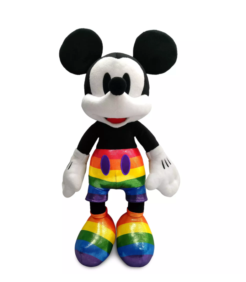 Disney Parks Rainbow Collection Mickey Medium Plush New with Tag