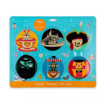 Disney Parks Cuties White Rabbit Drink Coaster Set Jerrod Maruyama New with Box