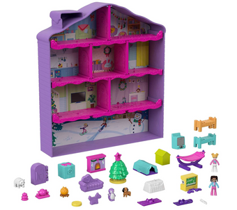 Polly Pocket Winter House Christmas Advent Calendar 25 Surprise New with Box