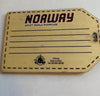 Disney Parks Epcot Pavilion Mickey and Minnie Norway Wood Luggage Tag New