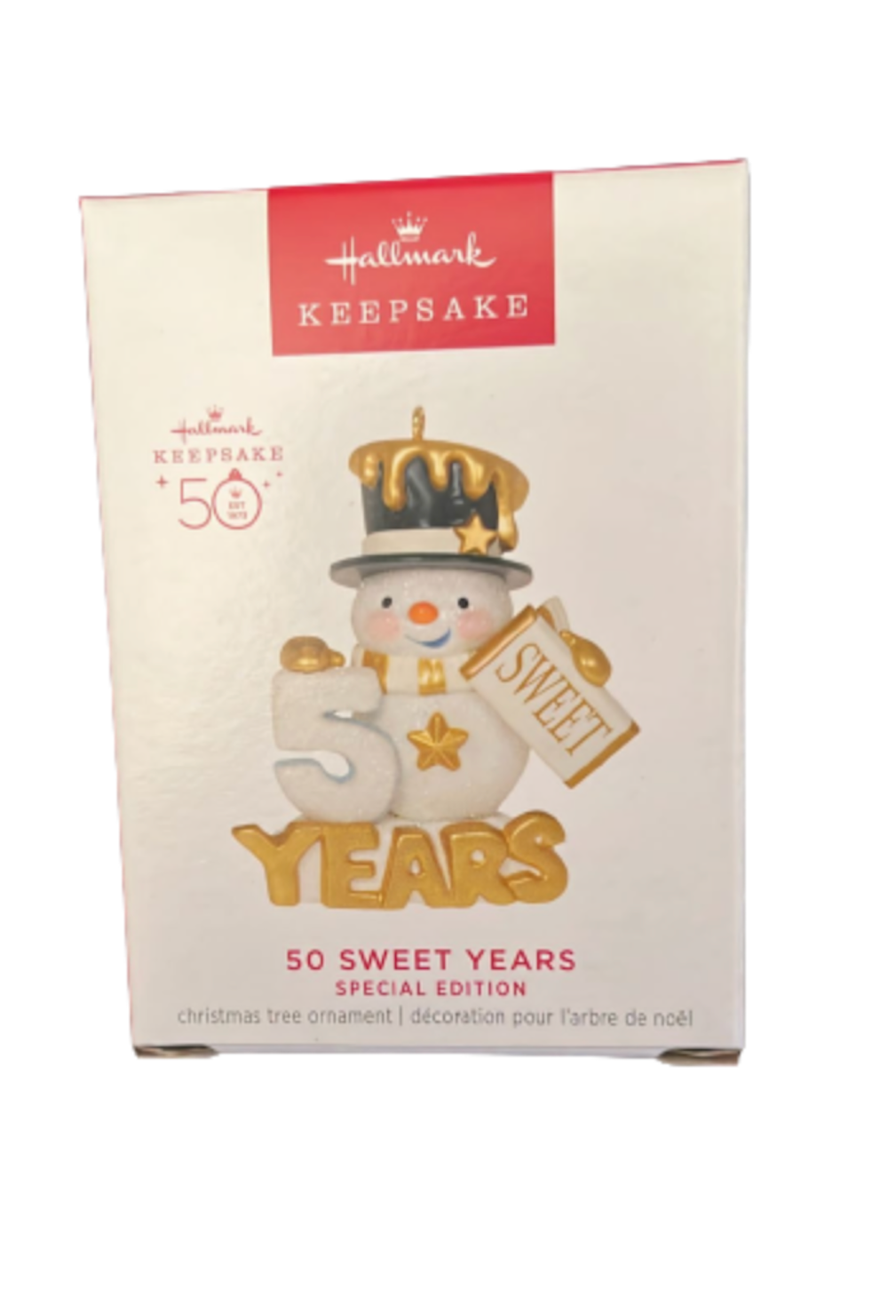 Hallmark 2023 Keepsake 50th Sweet Years Snowman Special Edition Ornament New Box