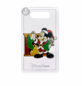 Disney Christmas 2021 Mickey Santa Holiday Pin New with Card