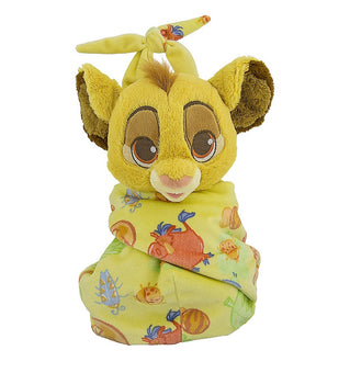 Disney Parks Baby Simba in a Blanket Pouch Plush New with Tags