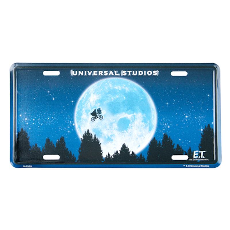 Universal Studios 10" E.T. Extra Terrestrial Metal License Plate New
