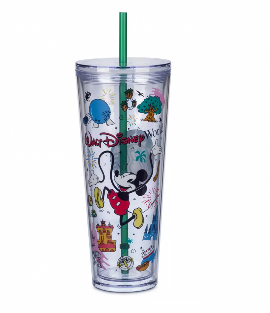 Disney Parks Mickey Walt Disney World Starbucks Tumbler with Straw New – I  Love Characters