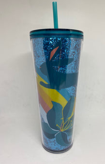 Starbucks Easter Spring 2021 Bunny Glitter Tumbler 24oz with Straw New