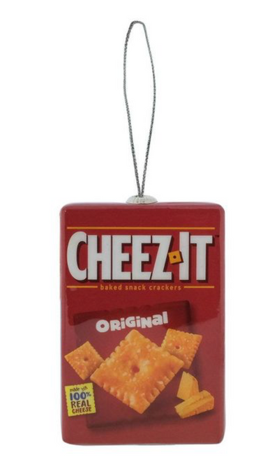 Cheez-It Decoupage Christmas Tree Ornament New With Tag