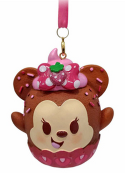 Disney Parks Munchlings Wild Strawberry Cupcake Minnie Ornament New With Tag
