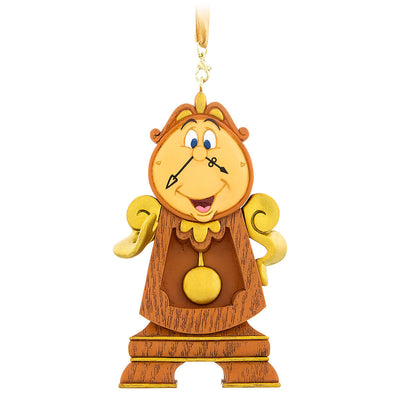 Disney Parks Beauty and the Beast Cogsworth Clock Christmas Ornament New w Tag