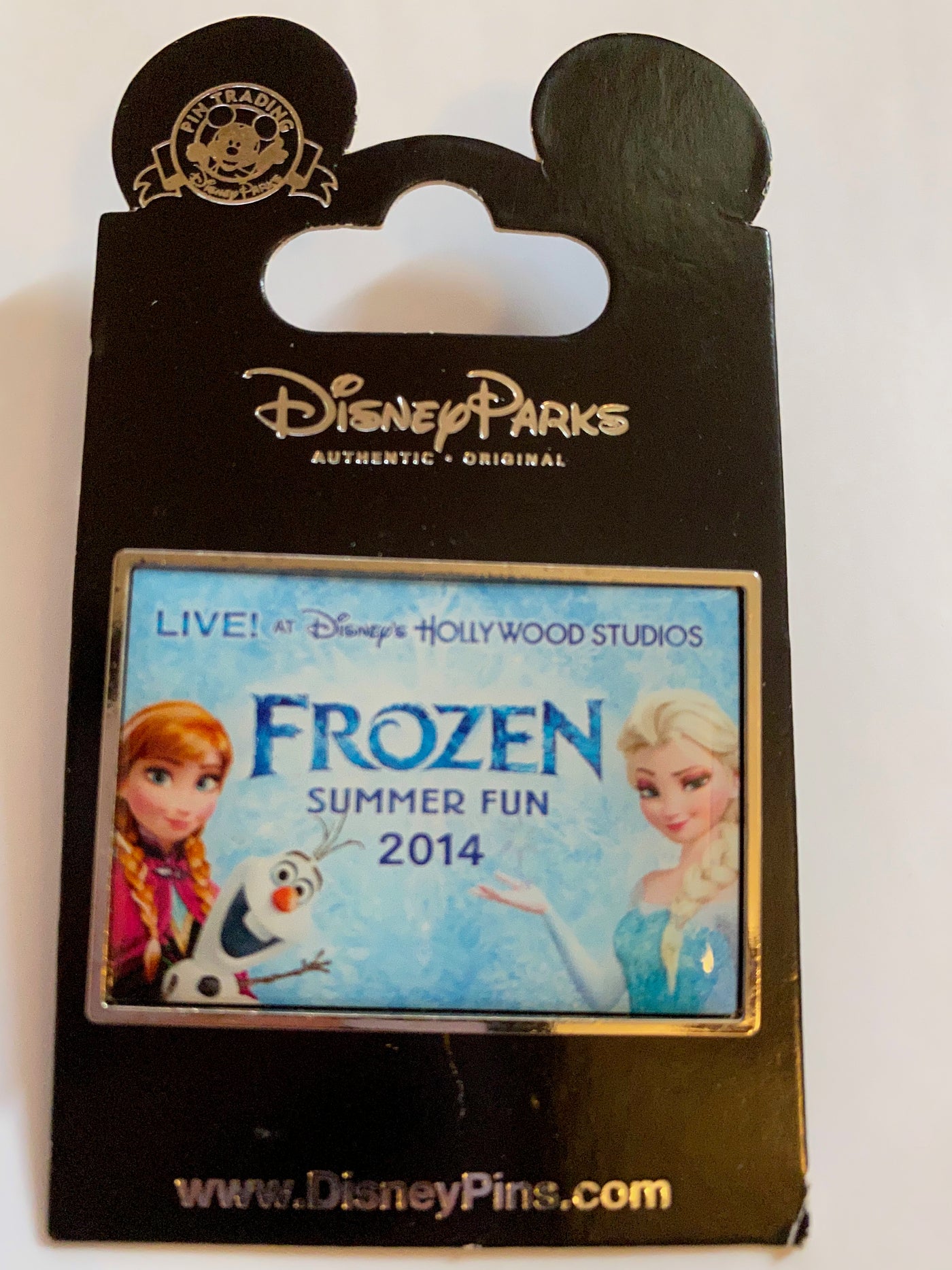 Disney Parks Frozen Anna Elsa Olaf Summer Fun 2014 Pin New with Card