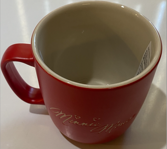 Disney Parks Minnie Mouse Red Mug Engraved New With Tag