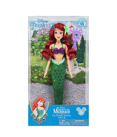 Disney Parks Princess The Little Mermaid Ariel Doll with Brush New with Box