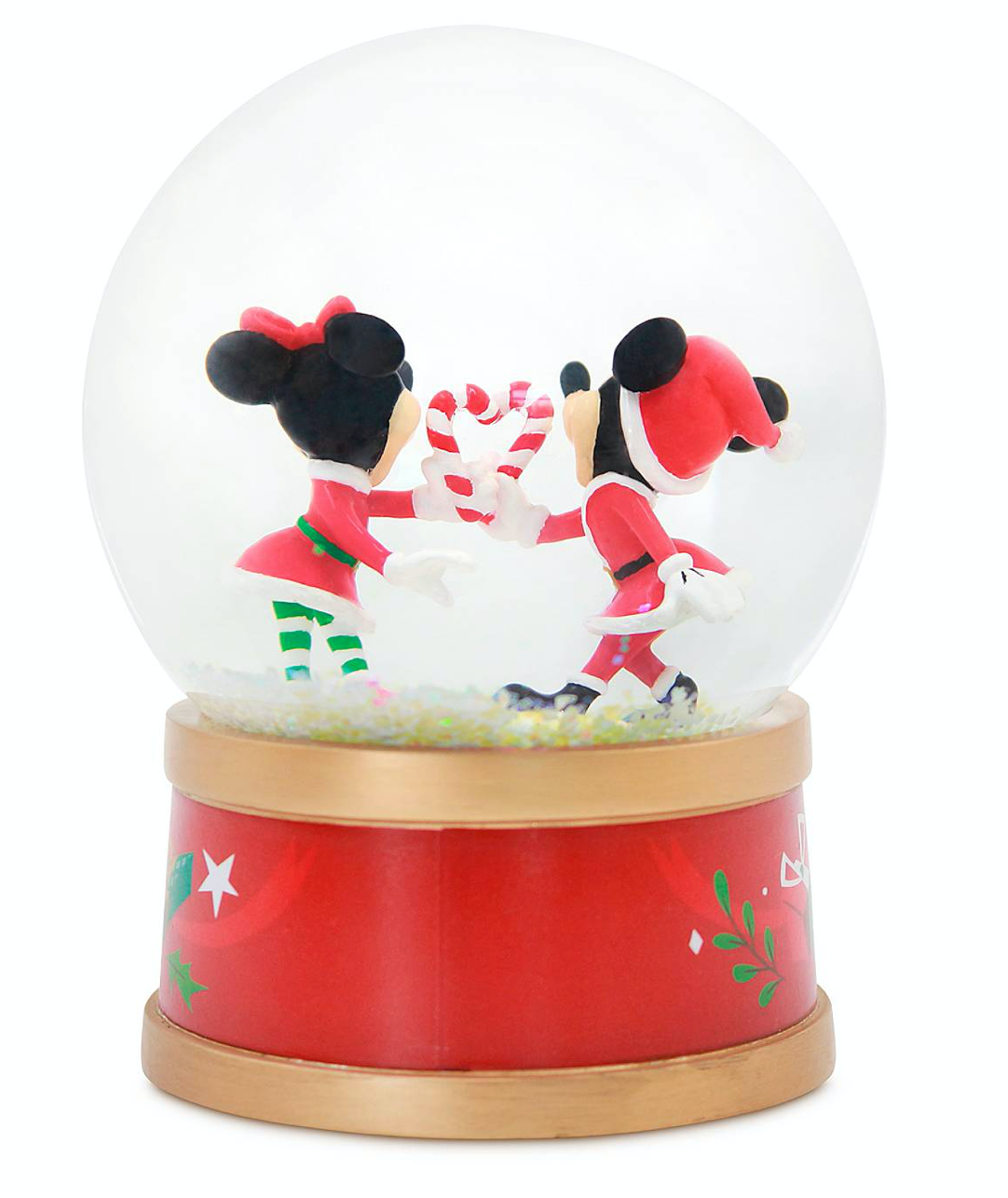Disney Store 2020 Mickey and Minnie Christmas Holiday Snowglobe New with Box