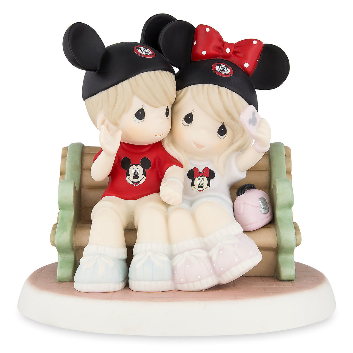 Disney Mouseketeers on Park Bench Figure by Precious Moments New with Box