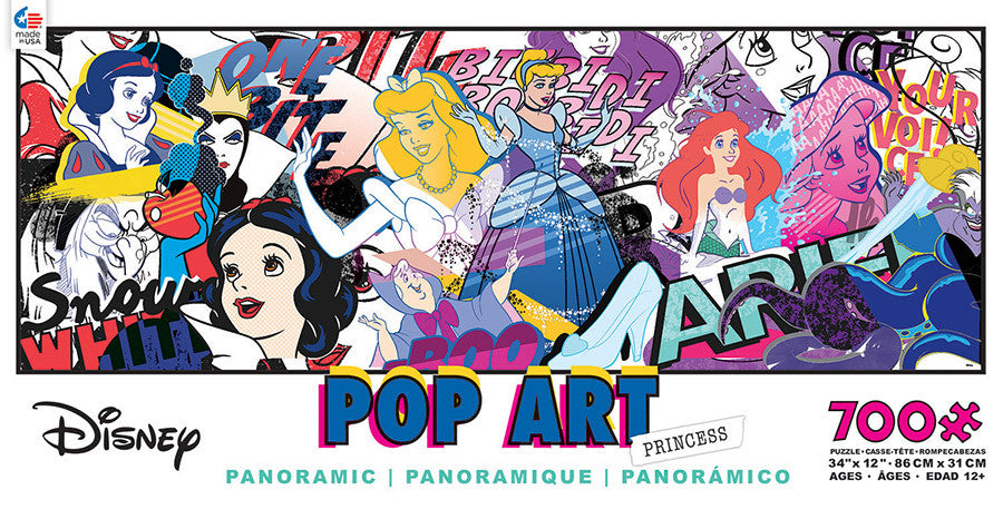 Disney Ceaco Panoramic Pop Art Princess 700 Pcs Puzzle New with Box