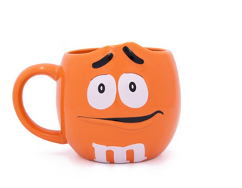 M&M's World Orange Character Figural Coffee Mug New