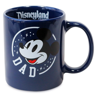 Disney Parks Disneyland Mickey Dad Blue Ceramic Coffee Mug New