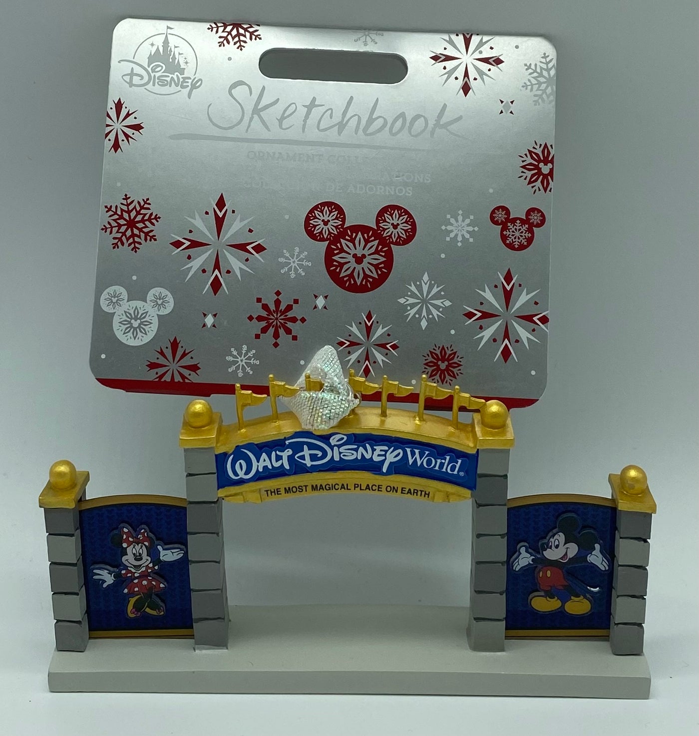 Disney Walt Disney World Entrance Gate Sketchbook Christmas Ornament New w Tag
