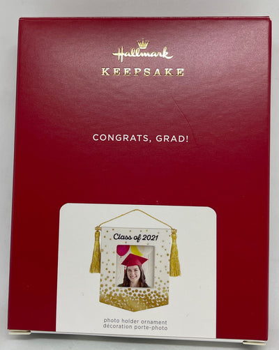 Hallmark Congrats, Grad! Class of 2021 Porcelain Photo Frame Ornament New w Box
