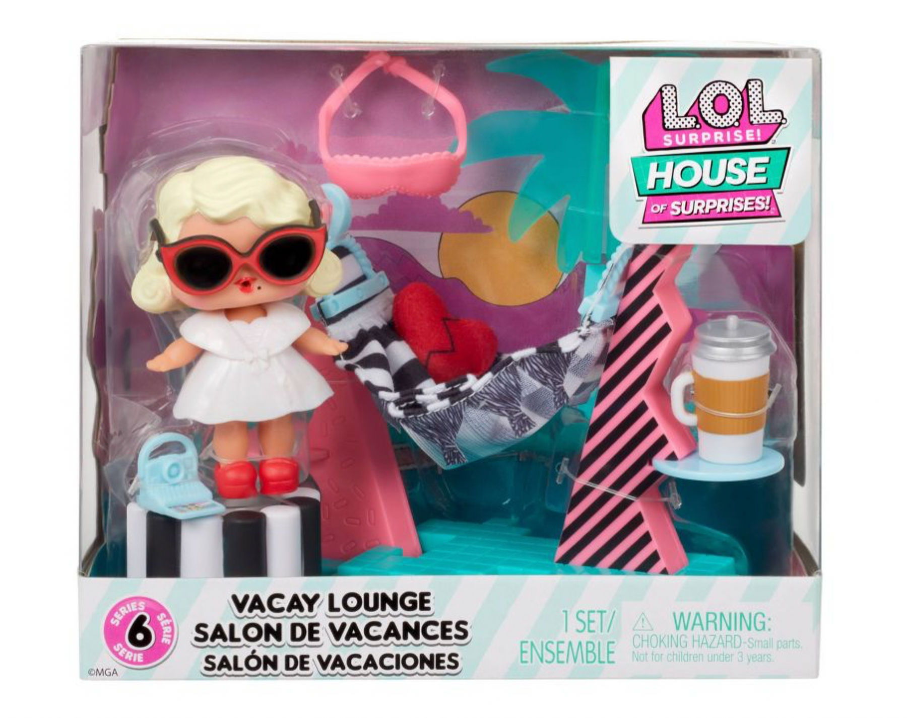 L.O.L. Surprise! Lil Music Tour Playset with Cheeky Babe Collectible Doll and 8 Surprises