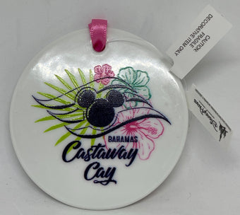 Disney Cruise Line Mickey Icon Castaway Cay Bahamas Relax Enjoy Ornament New