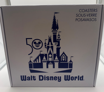 Disney Parks Walt Disney World 50th Castle Magic Kingdom Coaster Set New W Box