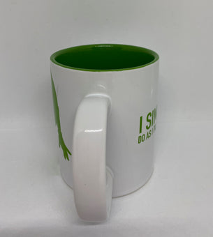 M&M's World Green Silhouette I Simply Do As I Please Darling Coffee Mug New
