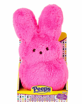 Peeps Easter Peep Bunny Heatable Pink Plush New with Tag