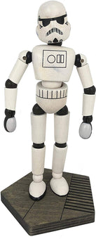 Disney Parks Star Wars Galaxy's Edge Wooden Stormtrooper Bendable Toy Figurine