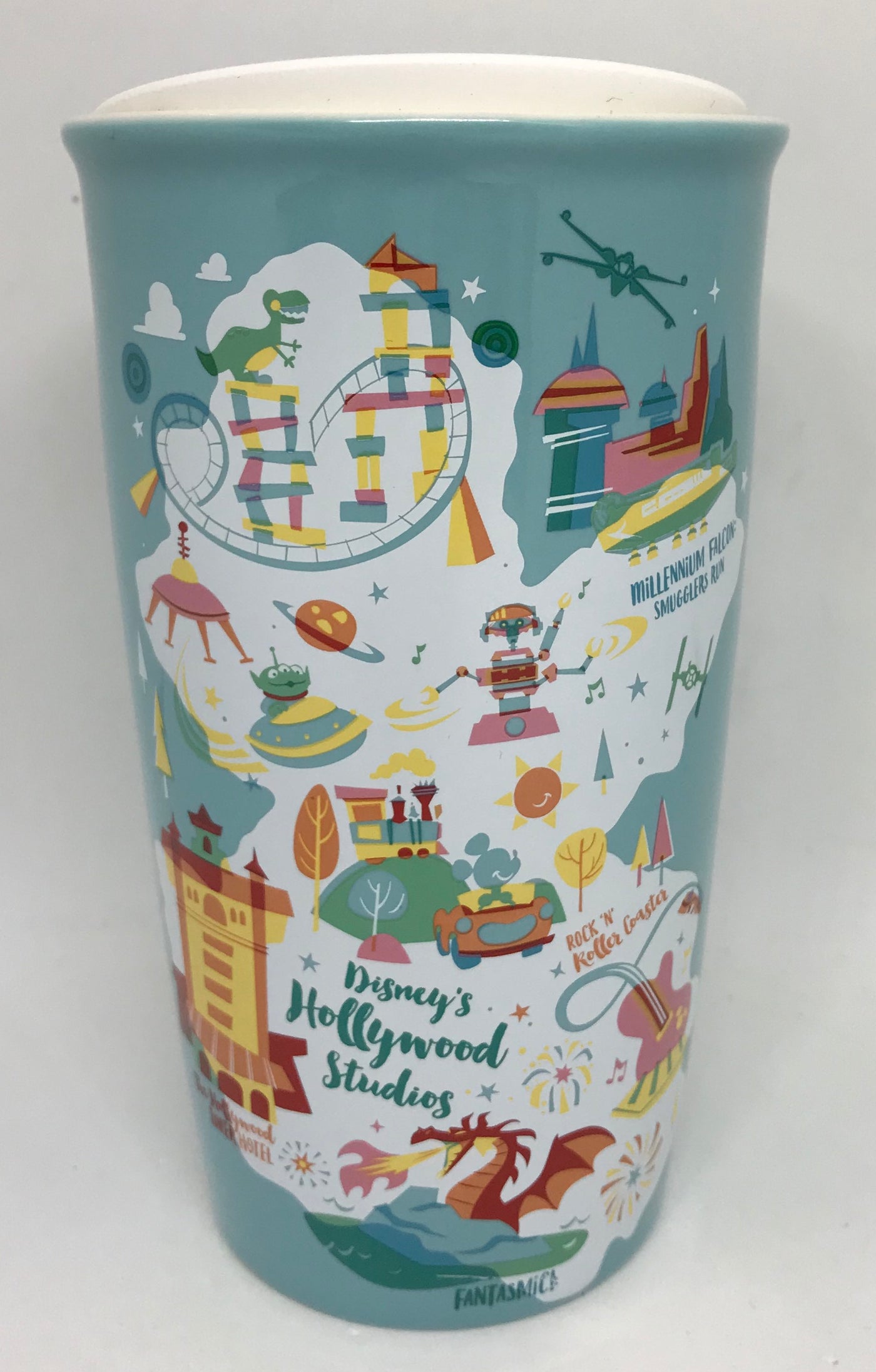 Disney Parks Starbucks Hollywood Studios Attractions Map Coffee Tumbler Mug New