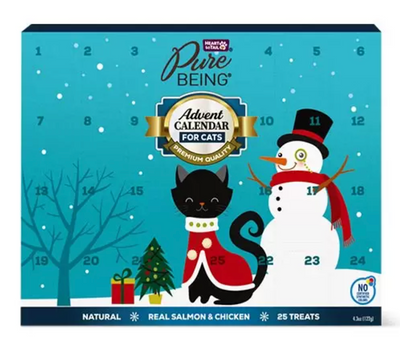 Pure Being Christmas Advent Calendar for Cats 25 Treats New with Box