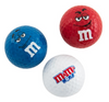 M&M's World Golf Ball Set of 3 Red, White, Blue New