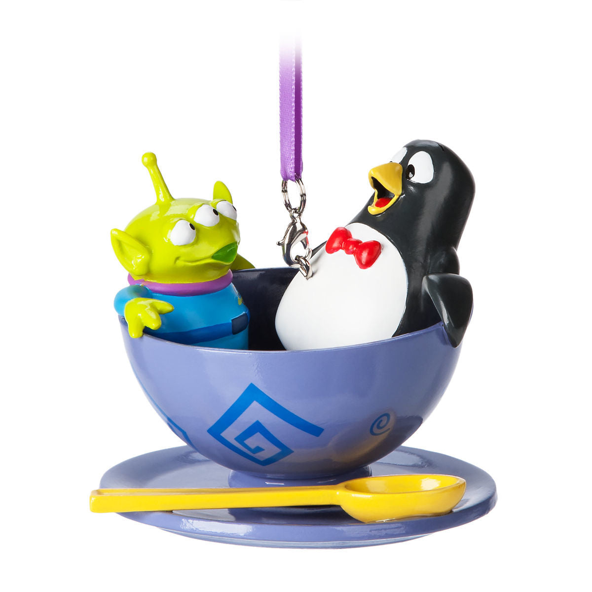 Disney Parks Pixar Toy Story Alien and Wheezy Spinning Teacup Ornament Green Man