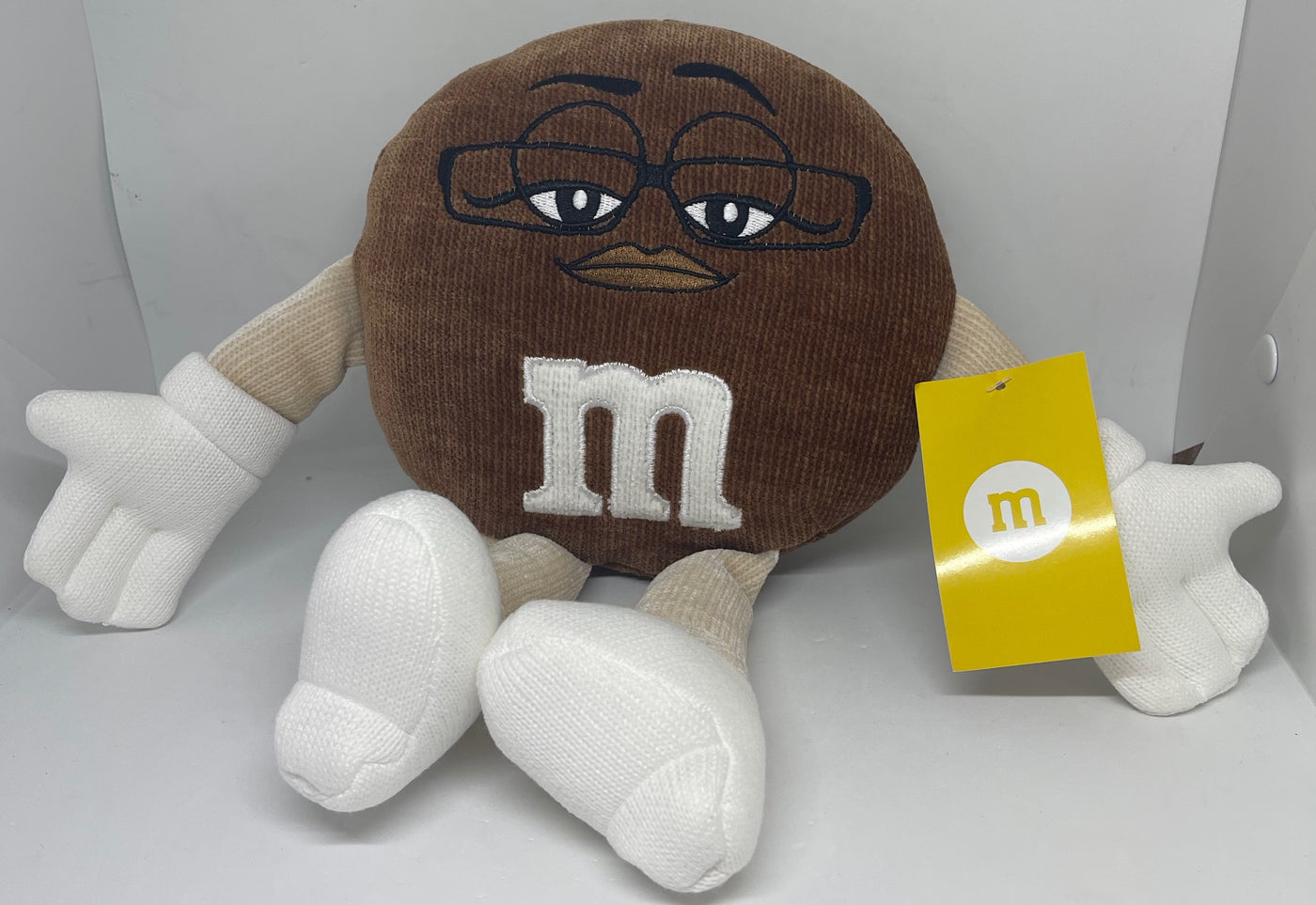 M&M's World Brown Character Big Face Plush New with Tags