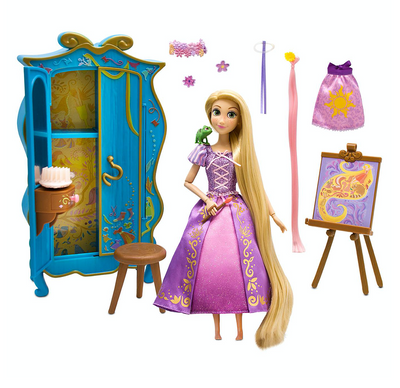 Disney Rapunzel Classic Doll Wardrobe Vanity Play Set New With Box