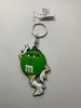 M&M's World Green Character Silhouette PVC Keychain New with Tag