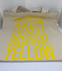 M&M's World Yellow Friendly Lovable Innocent Character Canvas Tote New with Tag