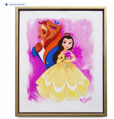 Disney Beauty and the Beast 30th Anniversary Framed Print Set New