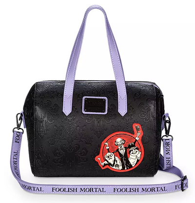 Disney Haunted Mansion Hitchhiking Ghost Satchel Loungefly Purse Bag New