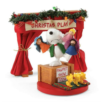 Possible Dreams Peanuts Christmas Snoopy Pawpet Show Figurine New with Box